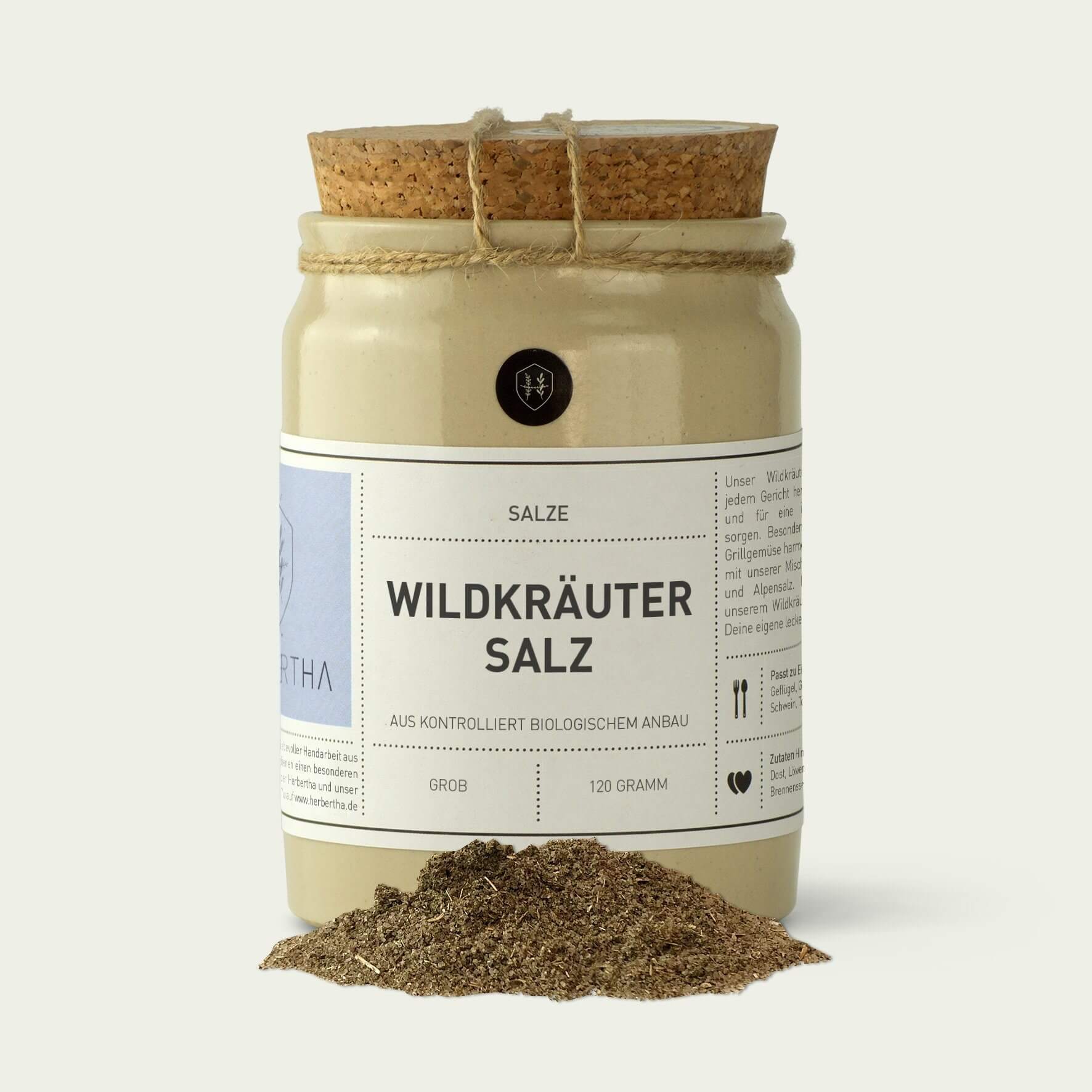 Wildkräuter Salz im Steinzeugtopf von Herbertha 