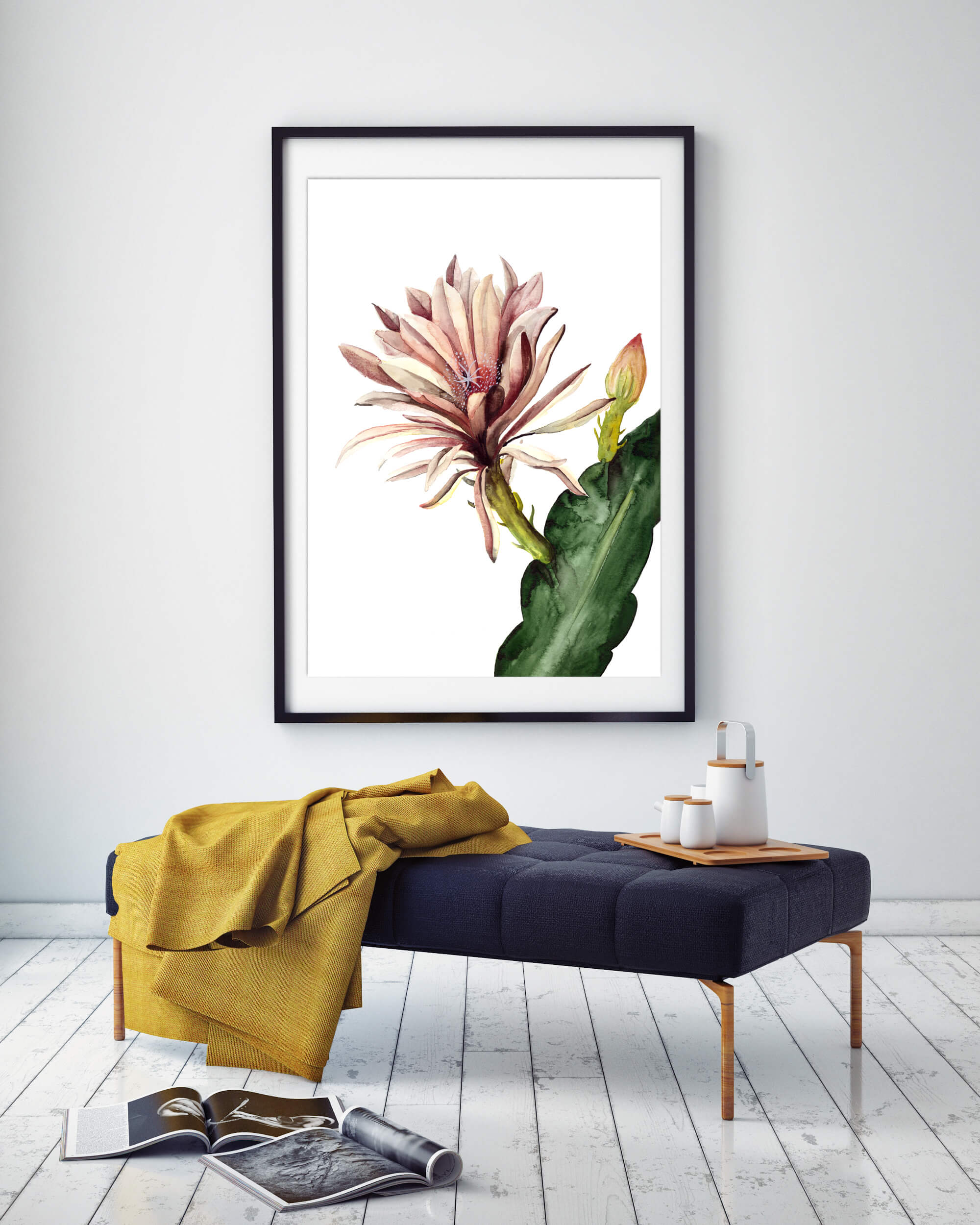 Red Cactus Flower von Leo la Douce