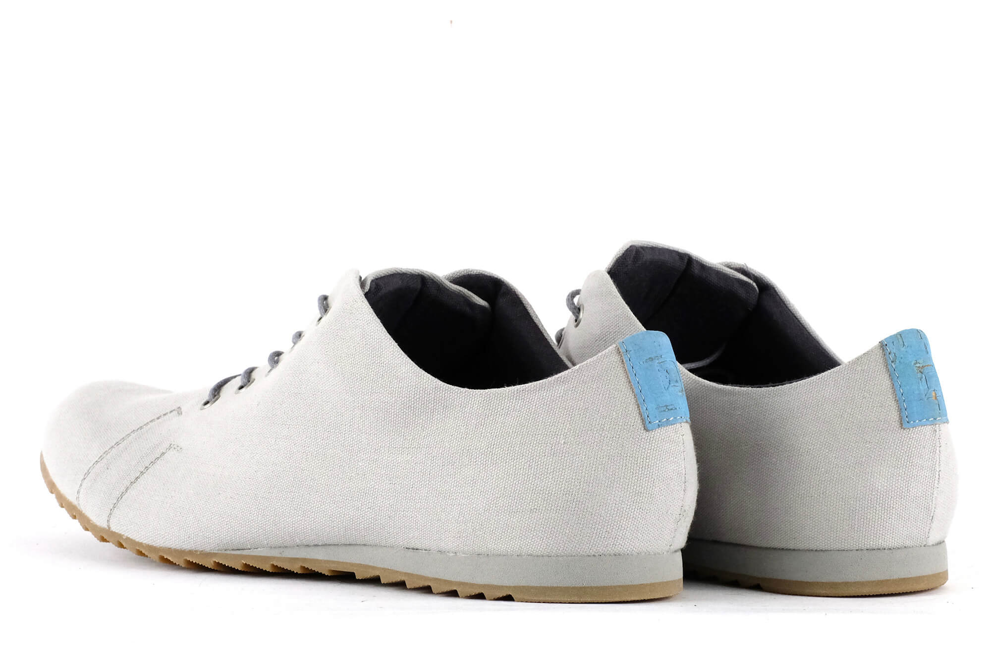 ’53 Light Grey + Azul Canvas Sneaker Unisex von SORBAS Shoes