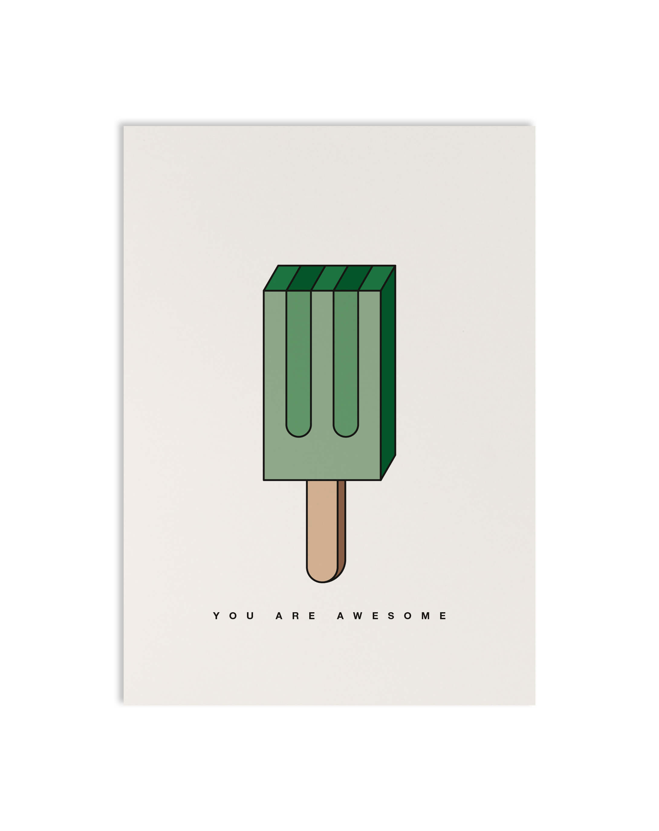 postcard geometric woodruff by redfries