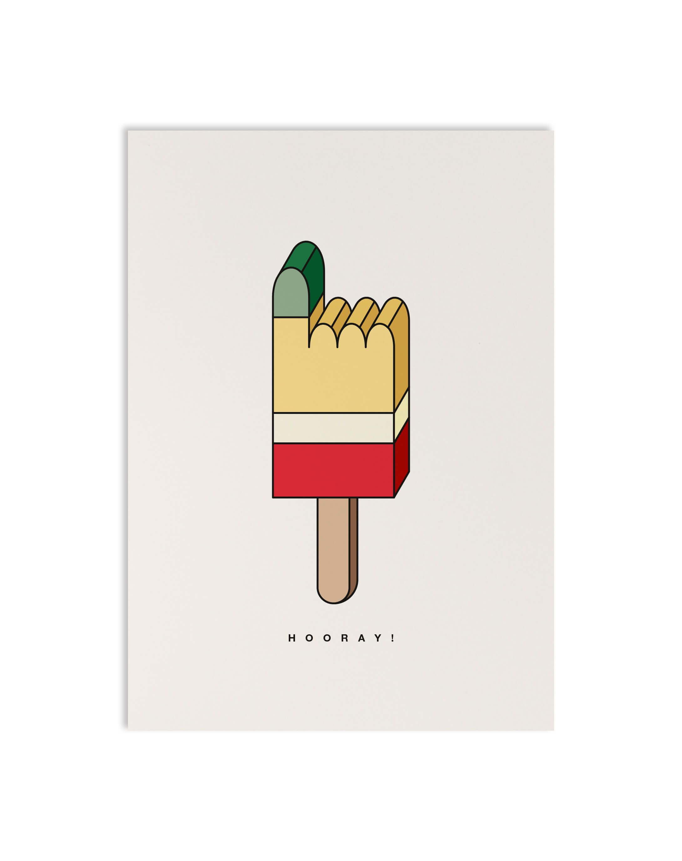 postcard geometric pointer by redfries