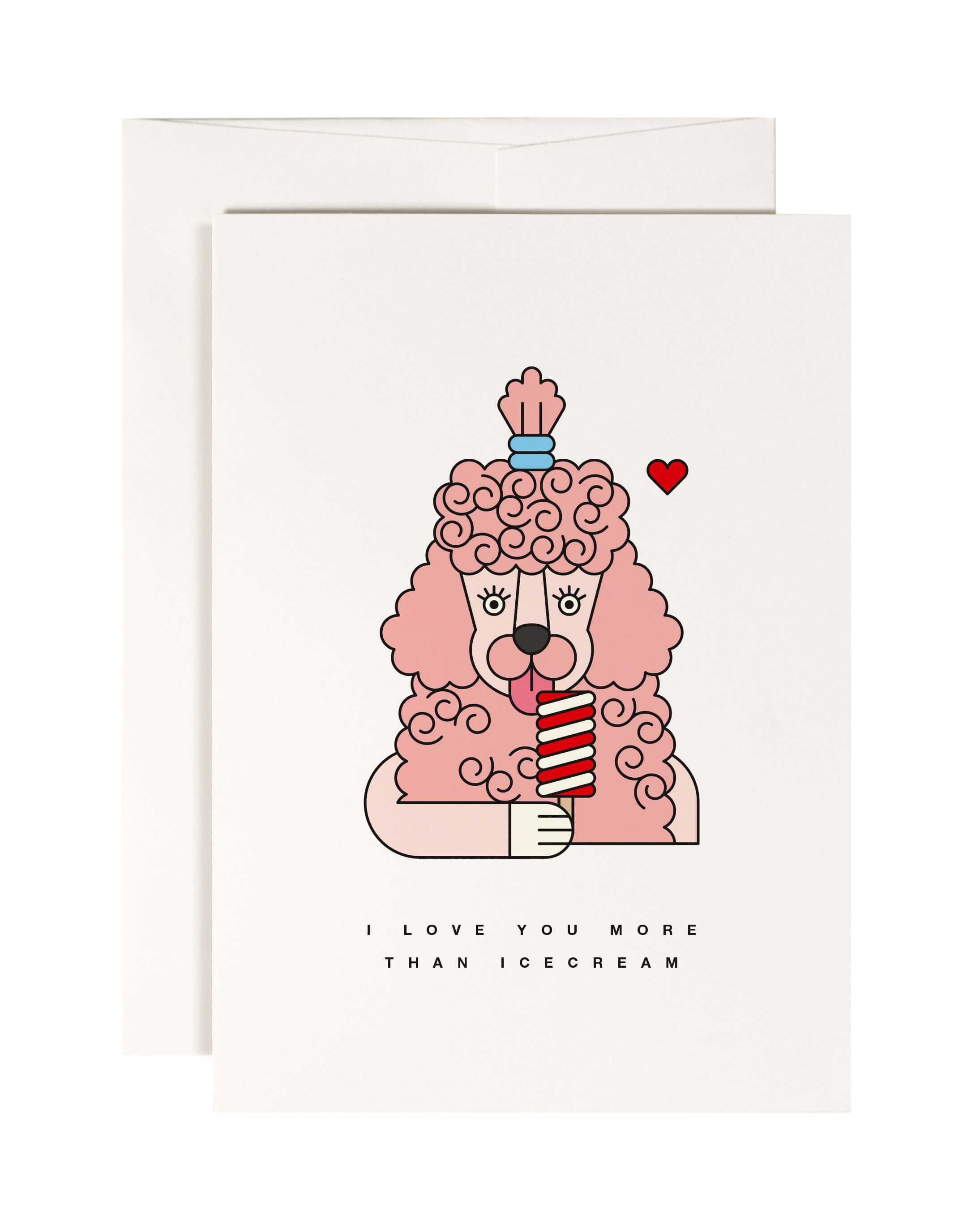 folding card poodle by redfries