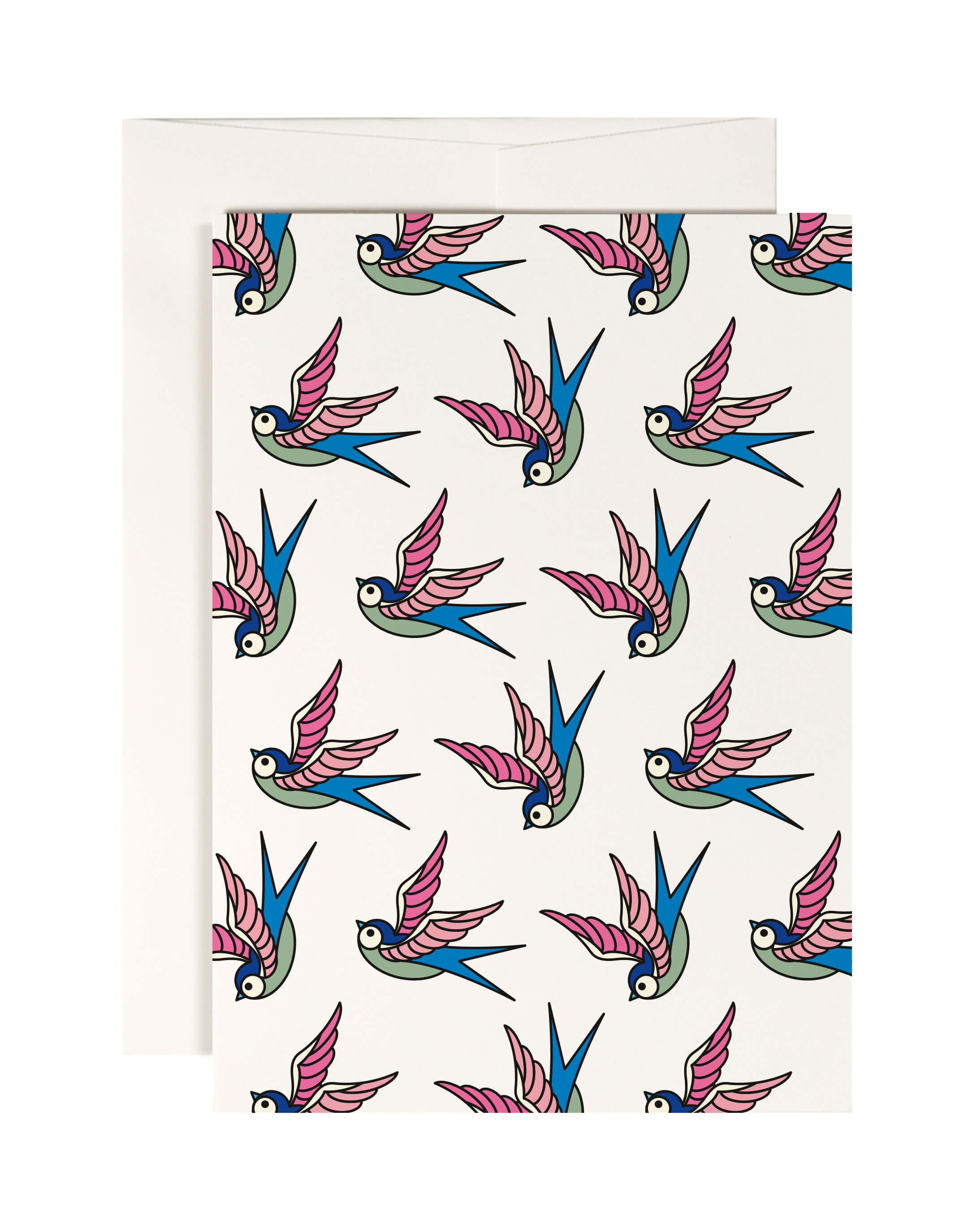 folding card swallow dance by redfries