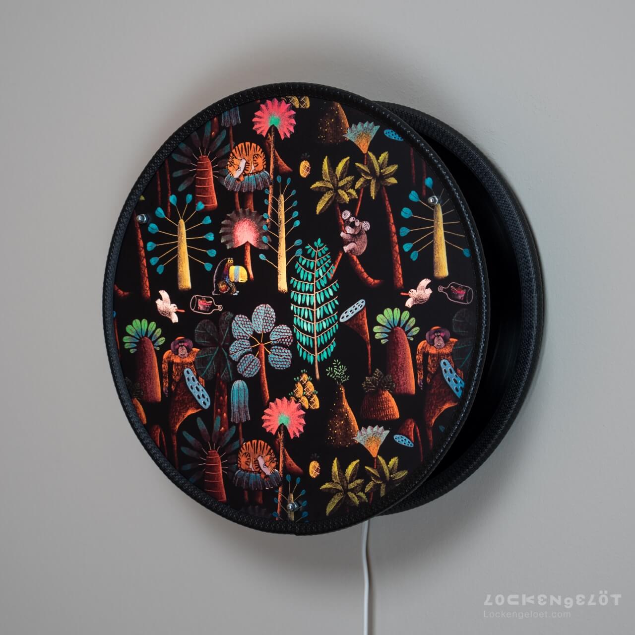 Vinyl-O-Plex "Dschungel" - Design Katharina Sieg - Wandleuchte aus Schallplatten von Lockengelöt