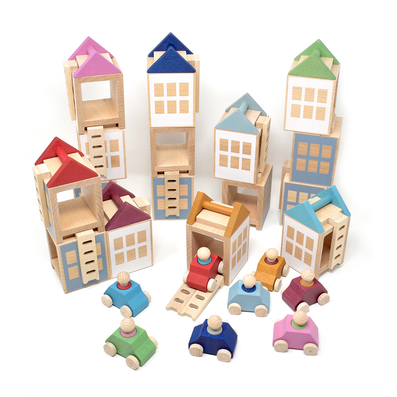 Holzspielzeugset "Lubu Town" Edu Pack von Lubulona