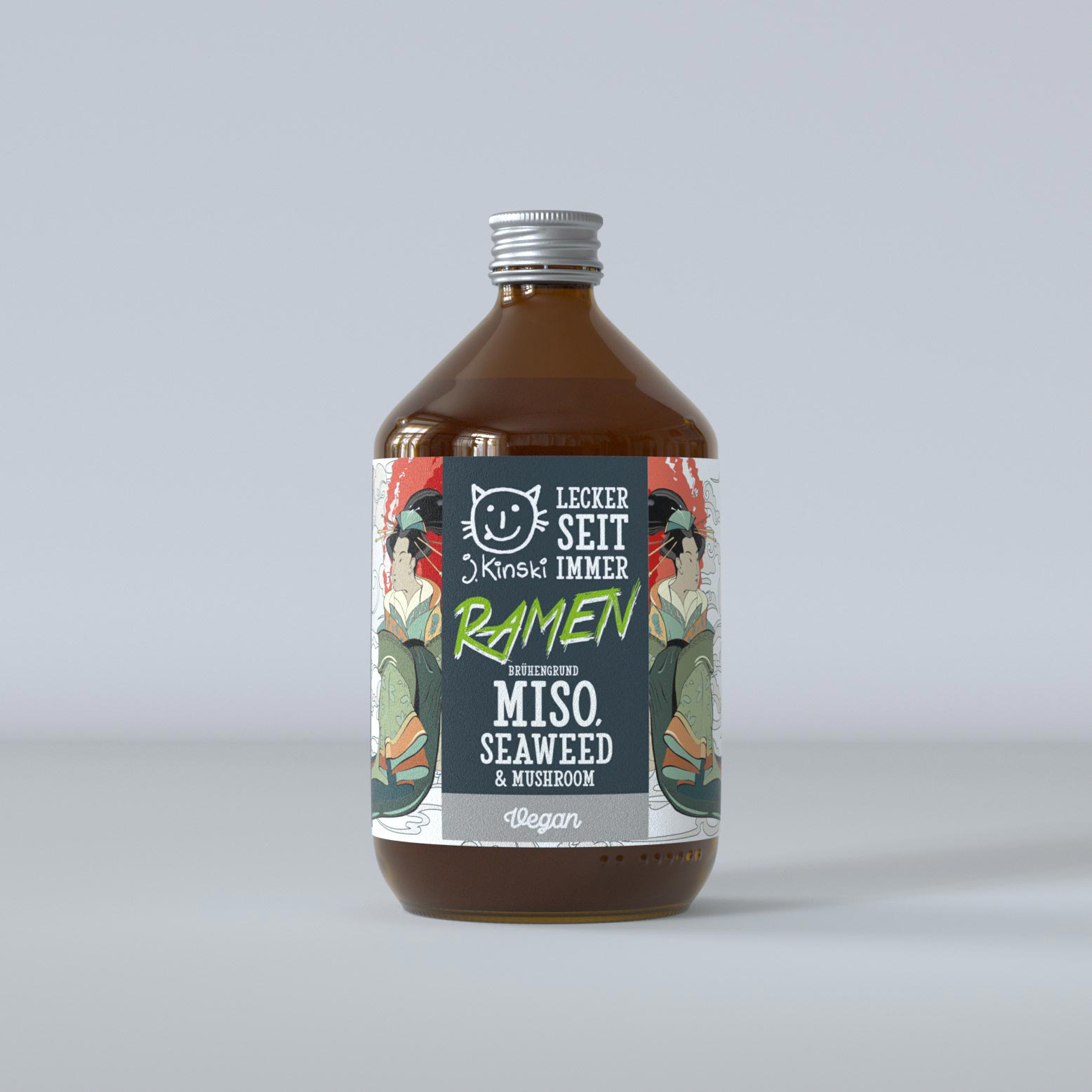 Bio Brühe Ramen Miso Seaweed Mushroom von J. Kinkski