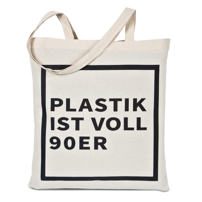 Jutebeutel "Plastik ist voll 90er" von Avoidwaste
