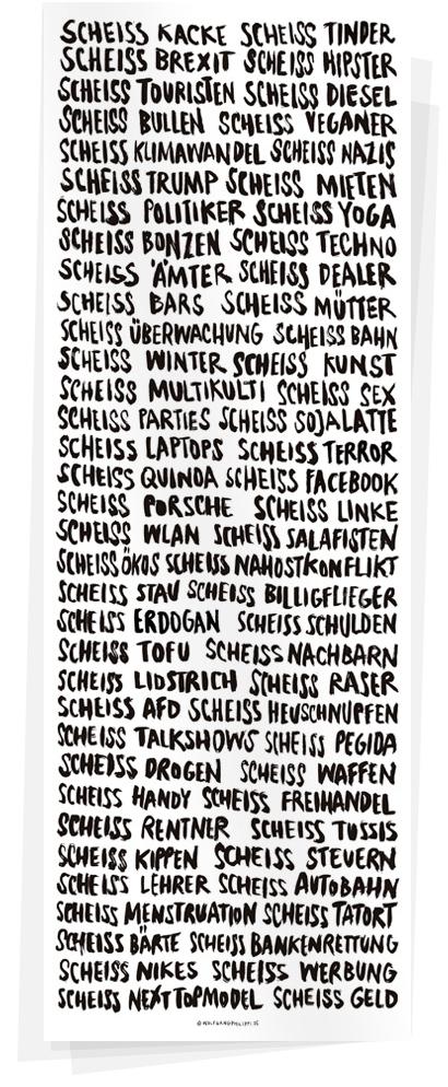Scheiss Plakat von Wolfgang Philippi