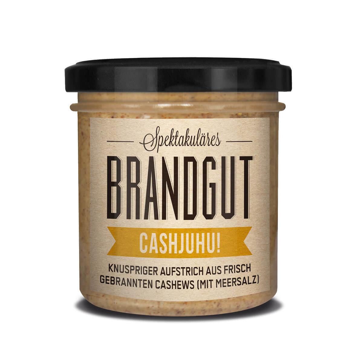 Brandgut Cashjuhu - Knuspriger Aufstrich aus frisch gebrannten Cashews von Brandgut