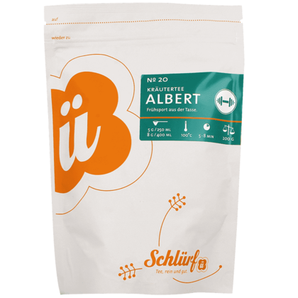 Kräutertee "Albert" im Beutel von Schlürf