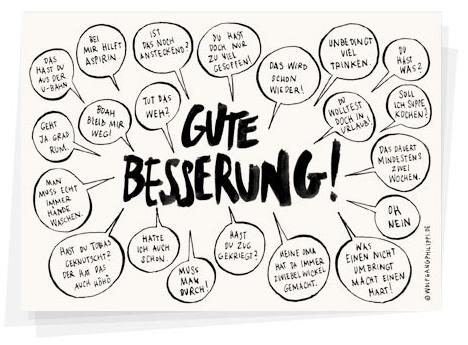 Karte "Gute Besserung" von Wolfgang Philippi