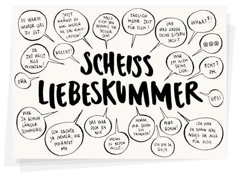 Karte "Scheiss Liebeskummer" von Wolfgang Philippi